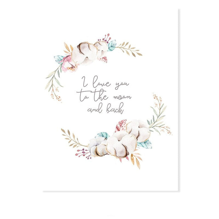 Loving Koala Mother & Baby Garland - Canvas Wall Art Print