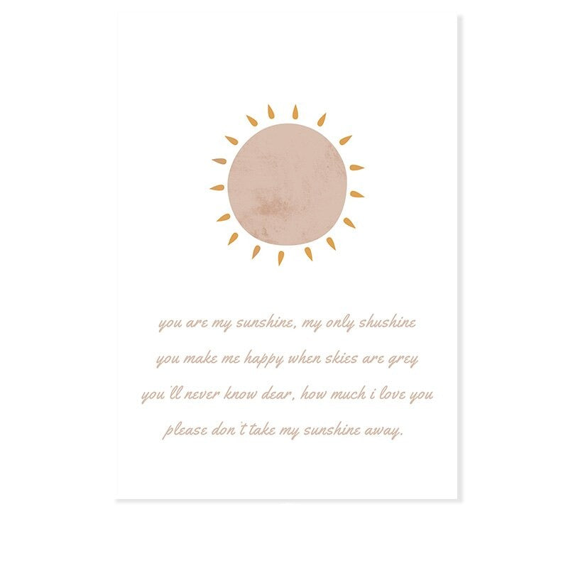 Sweet Child Of Mine Sun And Rainbow Nursery - Canvas Wall Art Print