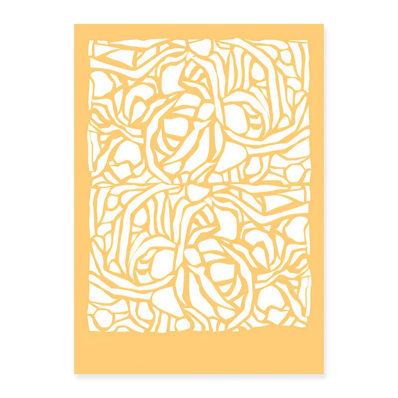Trendy Abstract Yellow Graphic Designs  - Canvas Wall Art Print