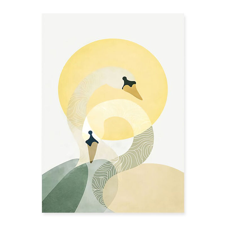 Trendy Abstract Yellow Graphic Designs  - Canvas Wall Art Print