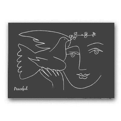 Vintage European Matisse Line Figure - Canvas Wall Art Print